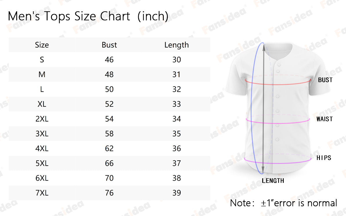 Men's size chart