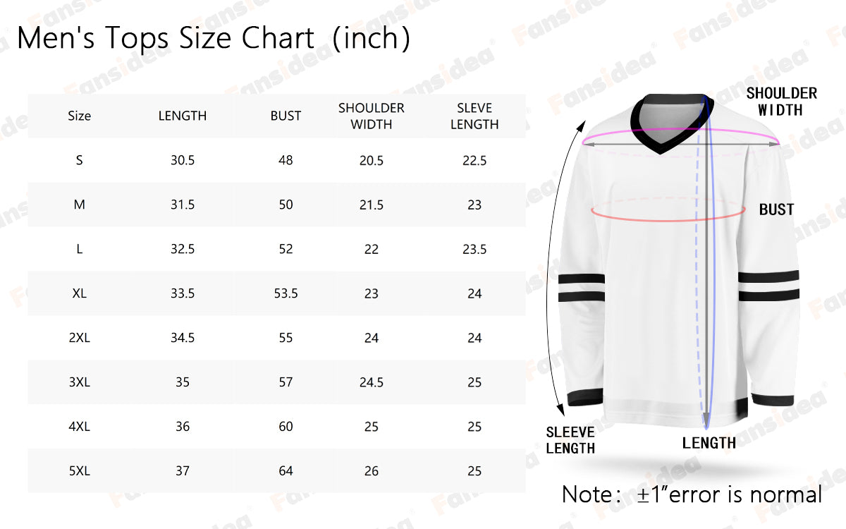 Men's size chart