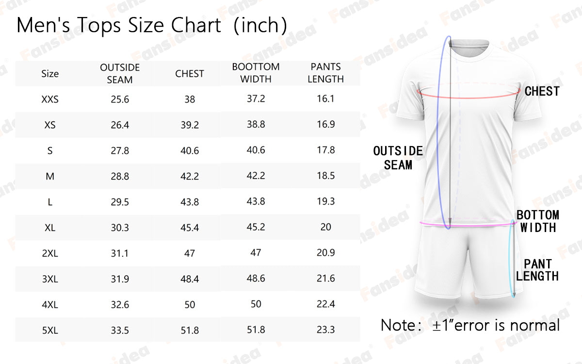Men's size chart